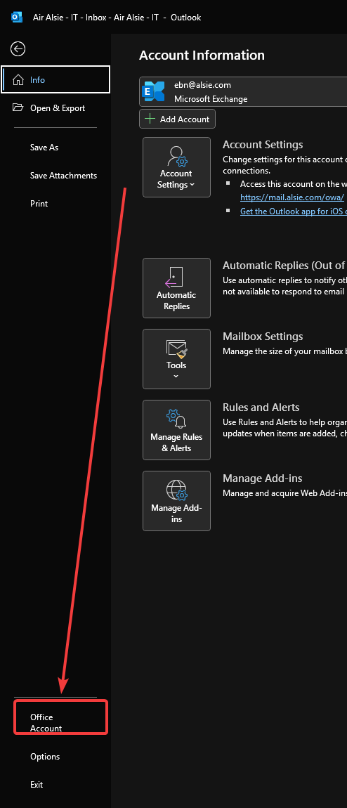Step 2 for Microsoft Office Authentication/Verification Errors